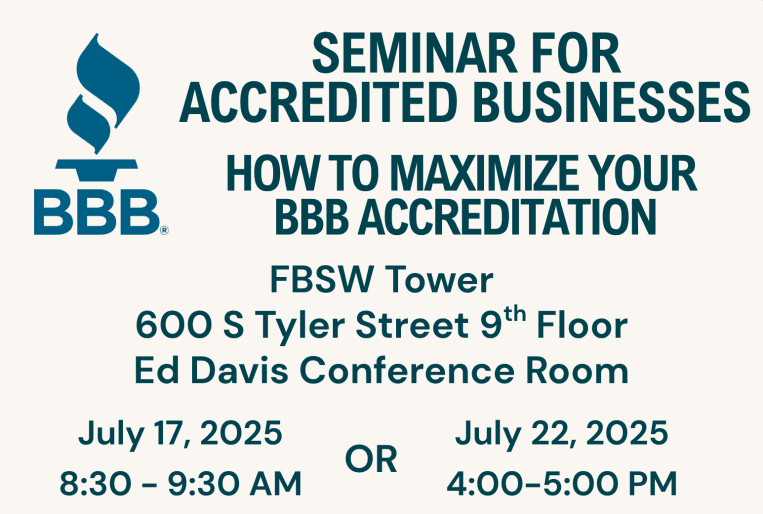 Accredited Business Seminar flyer